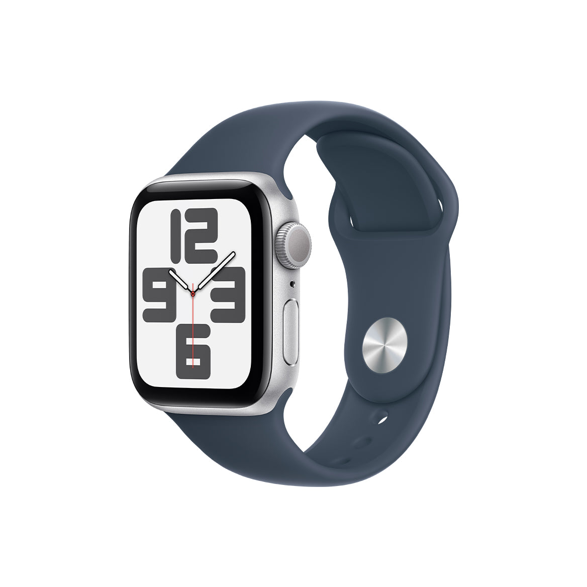 Silver Aluminium Case with Storm Blue Sport Band
