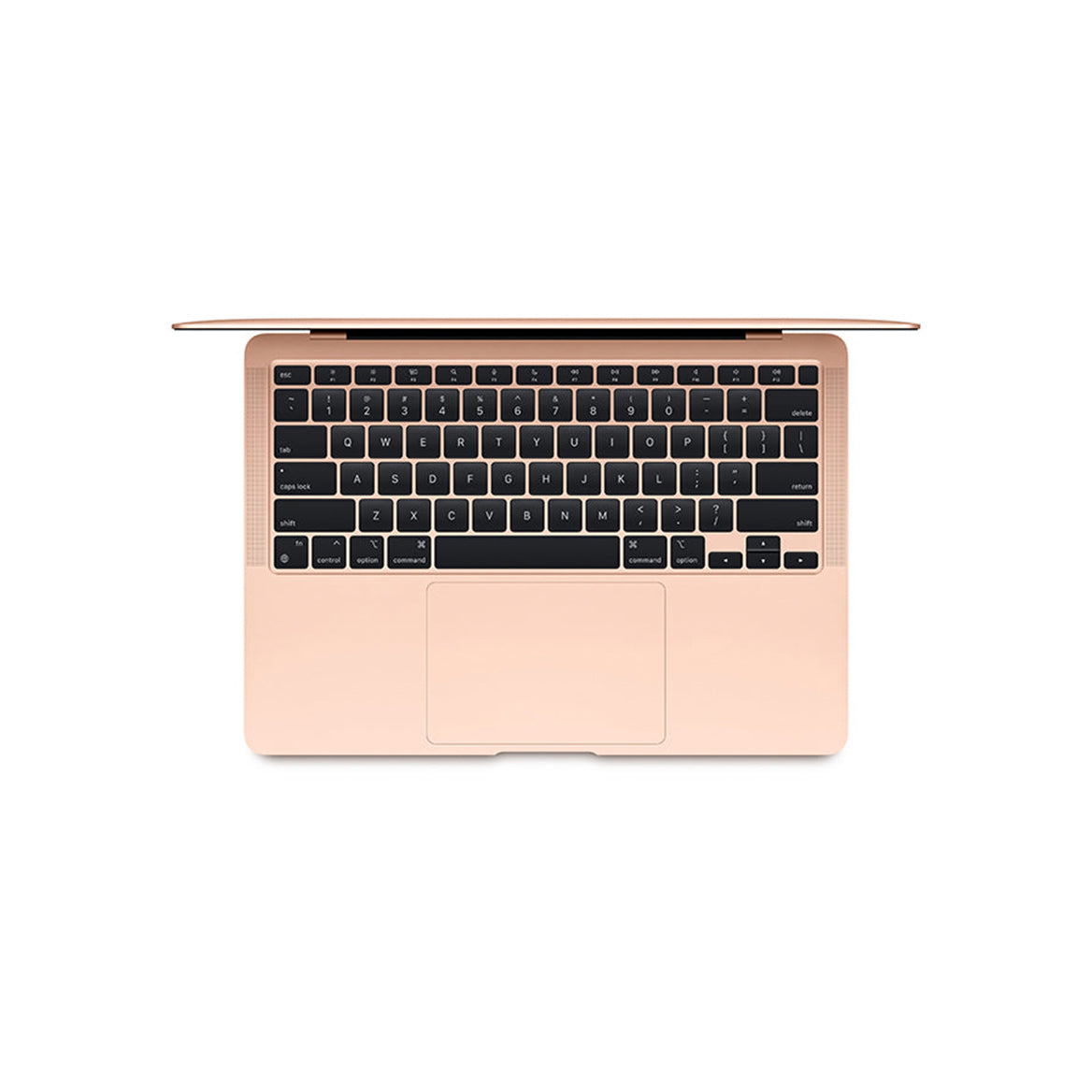 MacBook Air M1 2020 gold up side view