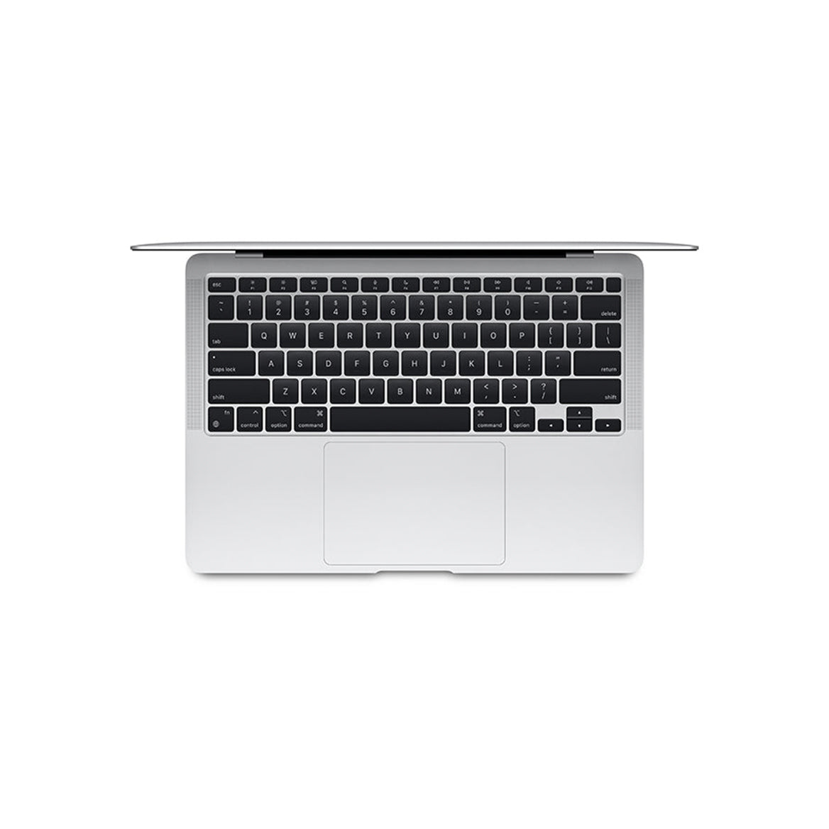 MacBook Air M1 2020 silver up side view