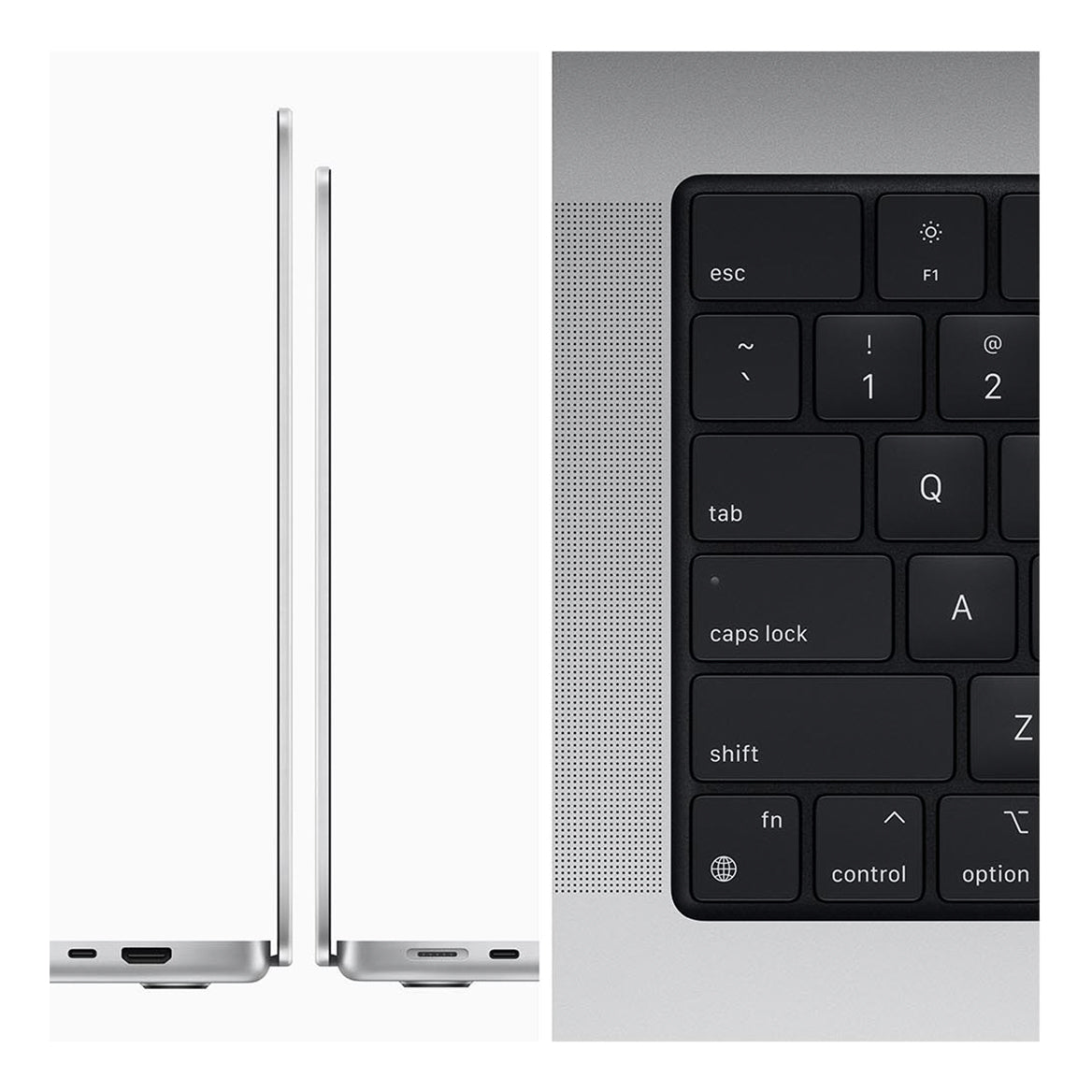 Products MacBook Pro M1 14 inci silver keyboard
