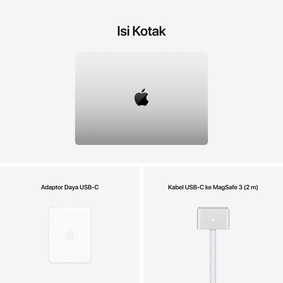 MacBook Pro M1 16 inci silver accessories