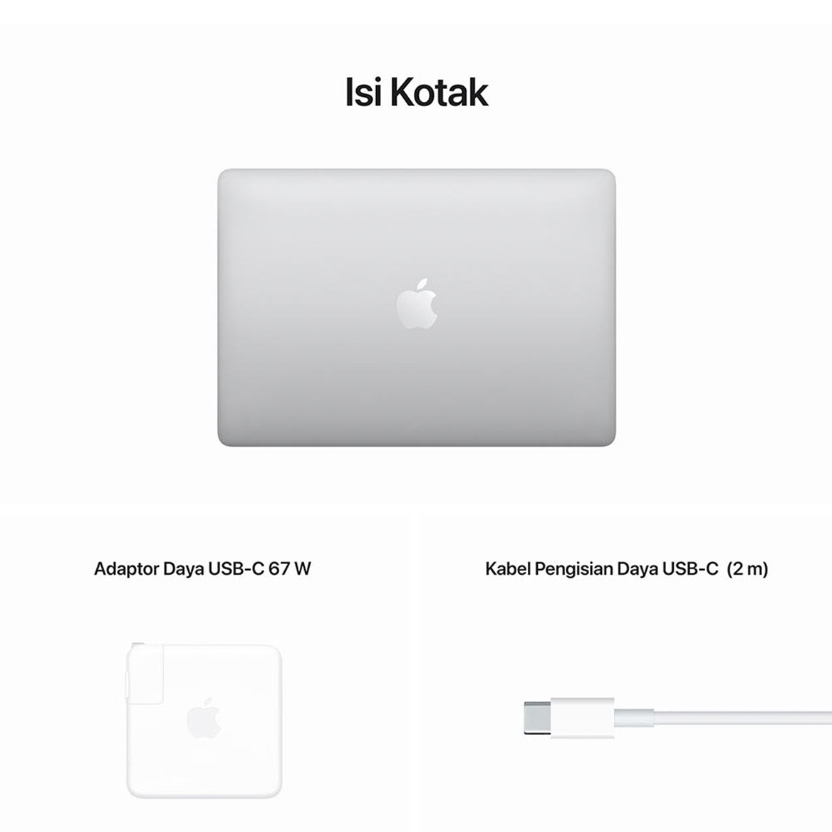 MacBook Pro M2 13 inci silver accessories