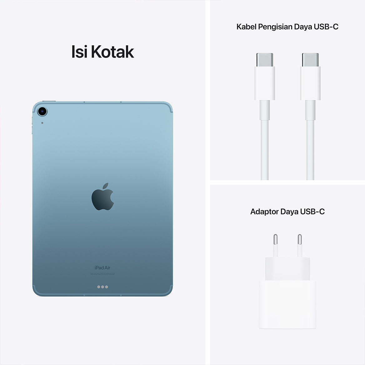iPad Air 10.9 inci Gen 5 blue whats in the box 3
