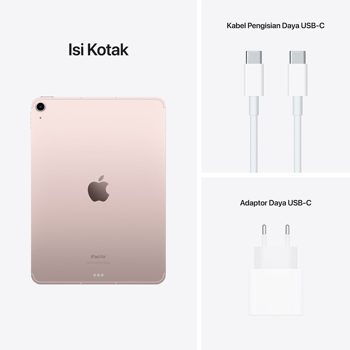 iPad Air 10.9 inci Gen 5 pink whats in the box 2