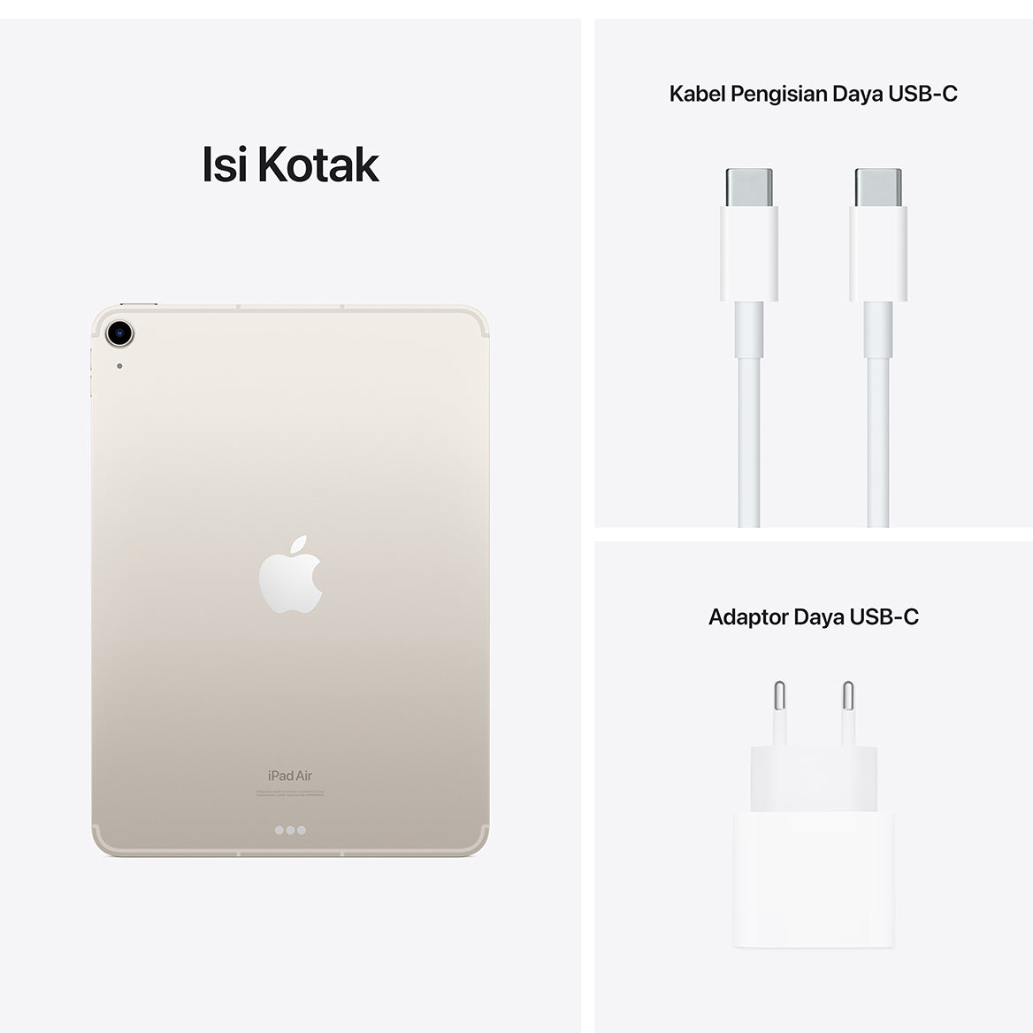 iPad Air 10.9 inci Gen 5 starlight whats in the box 5